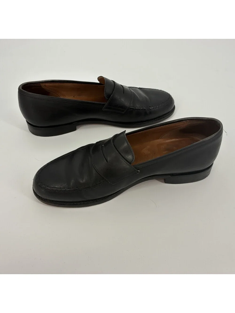 Brooks Brothers Peal & Co Black Penny Loafers US 9.5D EU 43 Made in England Men
